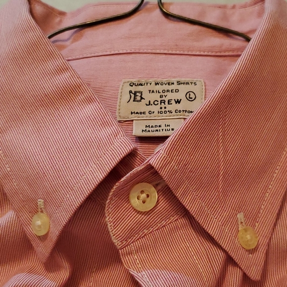 J. Crew white and red stripped button down L - Picture 7 of 8